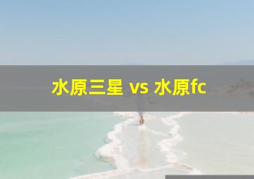 水原三星 vs 水原fc